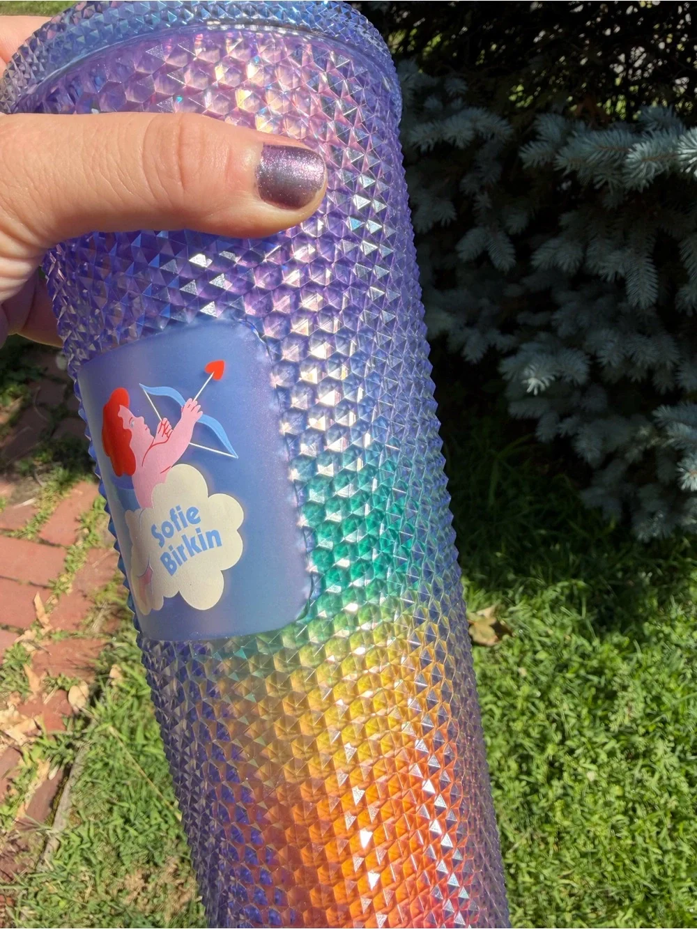 Starbucks x Sofie Birkin 2024 Pride Rainbow Studded Cold Cup 24 oz NWT